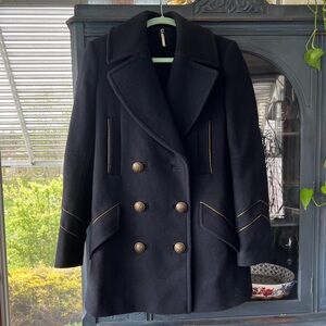 Free People Sedgwick Peacoat, XS